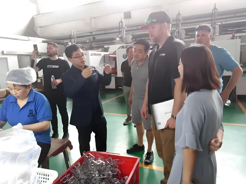 Industrial factory tour discussion